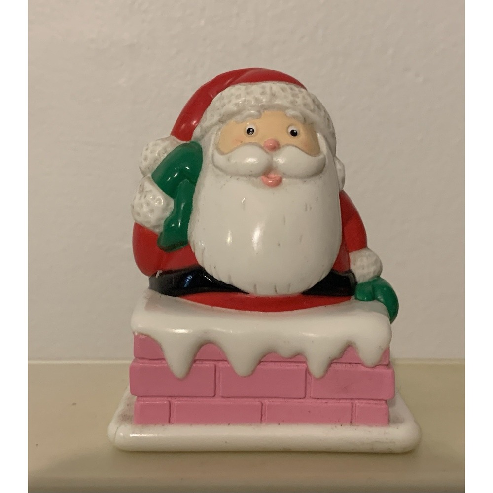 Vintage 1993 Playskool Dollhouse Christmas Tree Santa Claus Chimney Rug Set - Picture 4 of 5